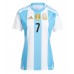 Argentinien Rodrigo De Paul #7 Replik Heimtrikot Damen Copa America 2024 Kurzarm